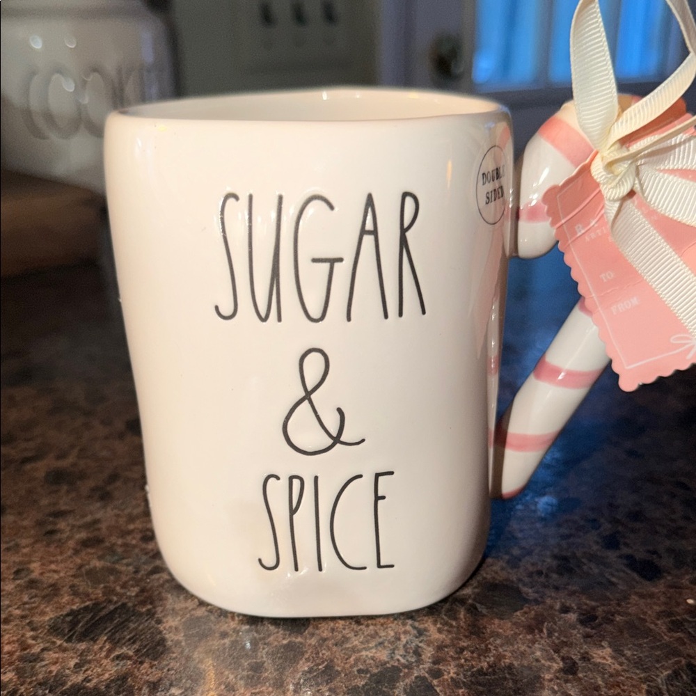 Rae Dunn White Mug - Sugar & Spice